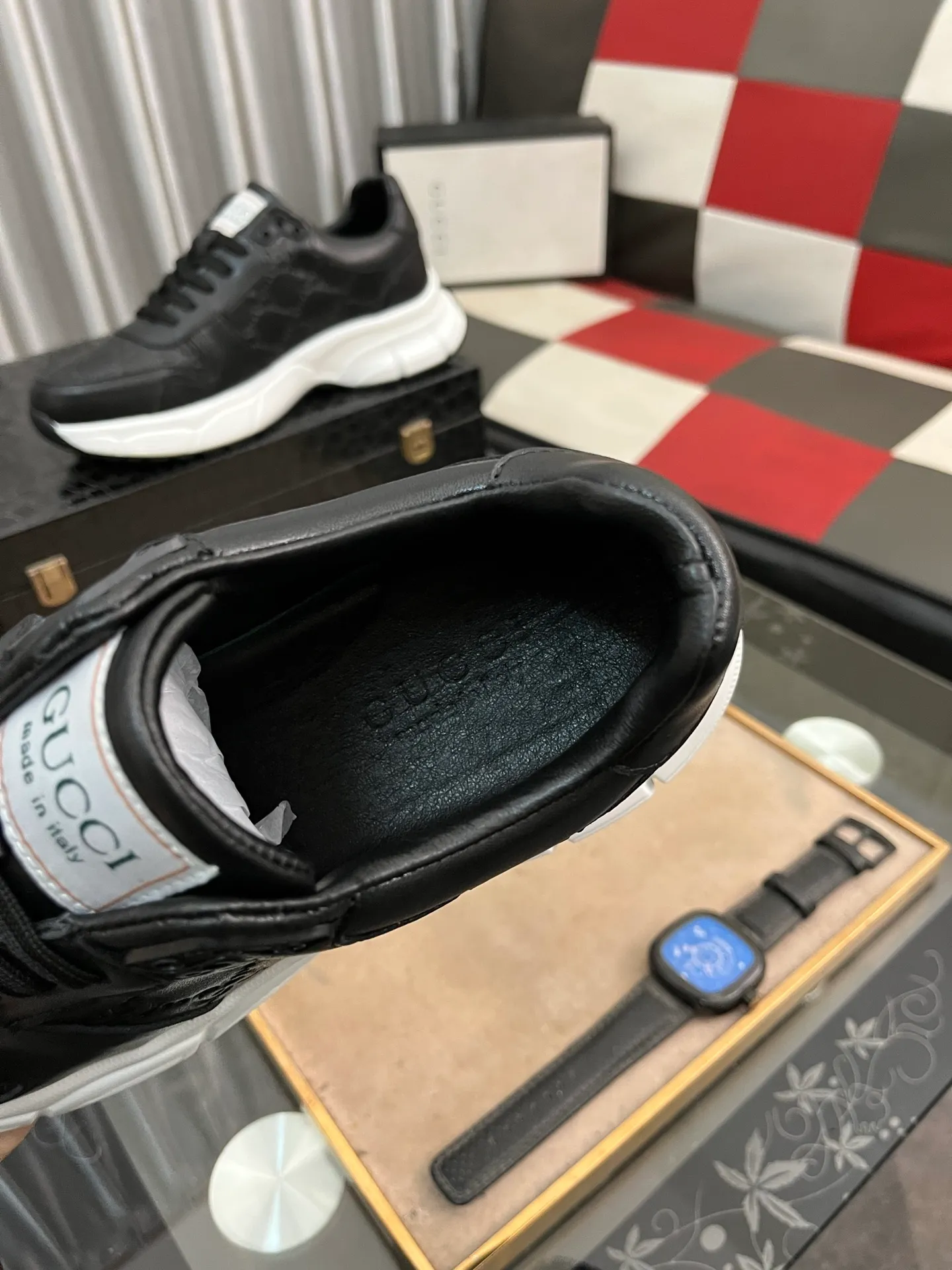 Men's shoes 💰440⌚️⌚️ (GUCCI-Gucci) luxury brand sports and casual shoes, imported original material, sheepskin lining, high-end and comfortable, original outsole is light and wear-resistant! Purely handmade, details determine quality! 38-443️⃣colors available